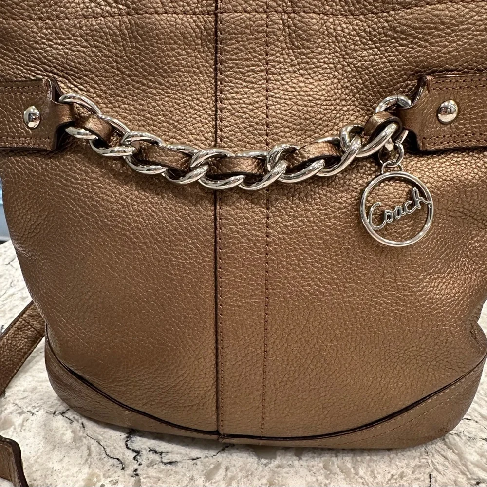 COACH Convertible Chain Duffel in Bronze, Style F19722